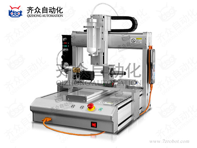 300ml針筒儲(chǔ)料臥式三軸全自動(dòng)點(diǎn)膠機(jī)