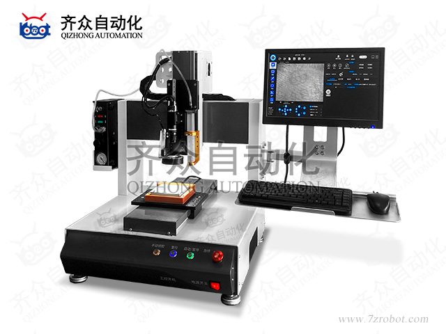 CCD視覺伺服絲桿型針筒式三軸全自動點膠機